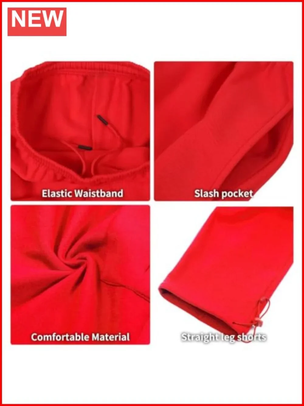 Men's Fleece Cargo Sweatpants Loose Multi-Pocket Tall Big Size